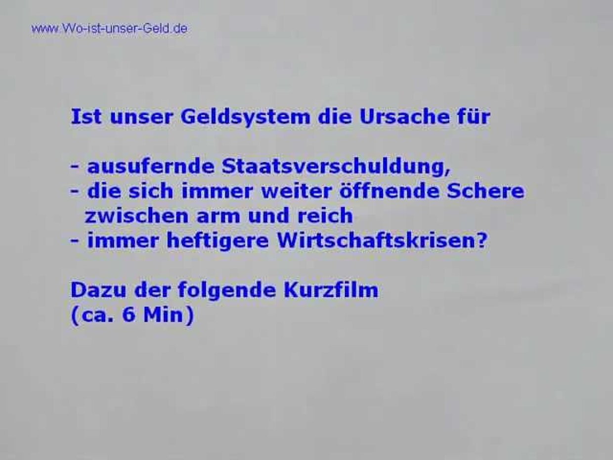 Wo ist unser Geld
